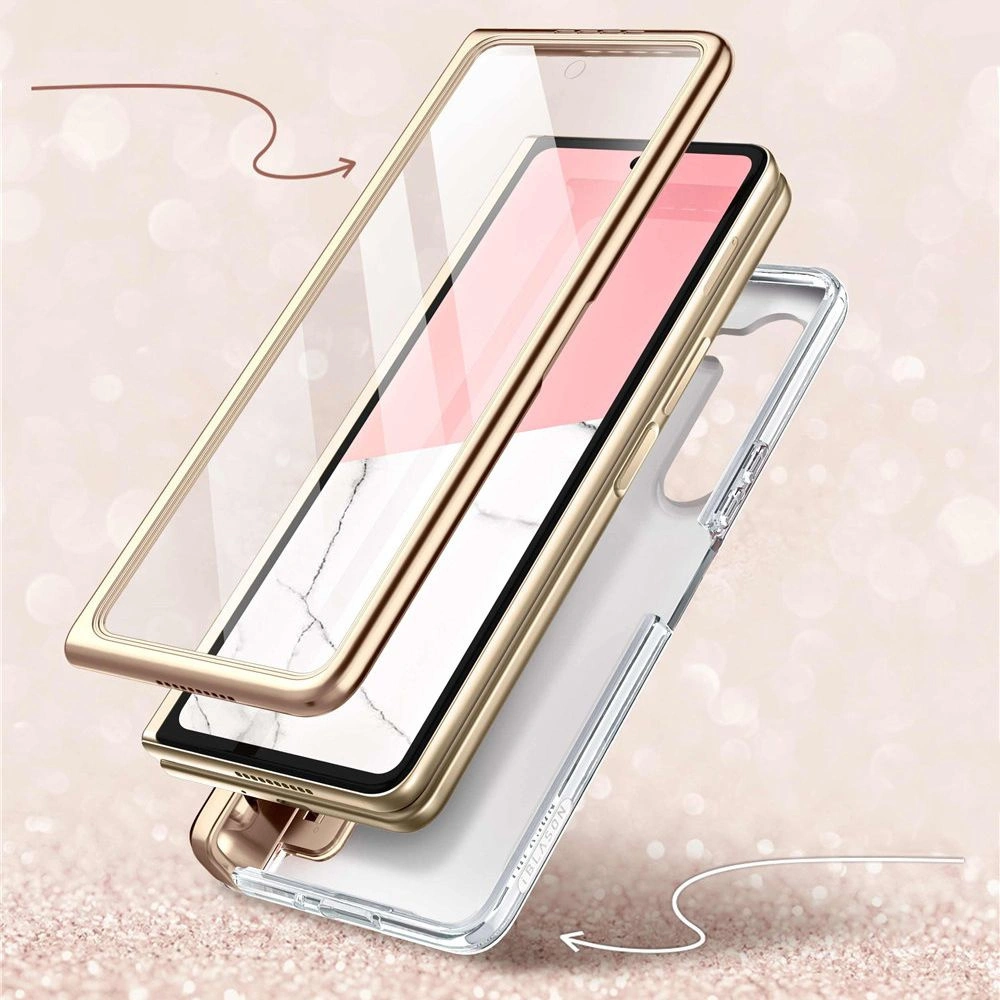 Etui Supcase Cosmo Pen Samsung Galaxy Z Fold 5 Marble Pink
