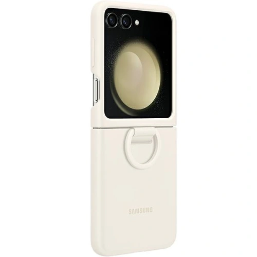 Kup Etui Samsung Galaxy Z Flip 5 EF-PF731TUEGWW kremowy/cream Silicone Case with Ring - SMG899 - {ean13} - Sklep Home Screen