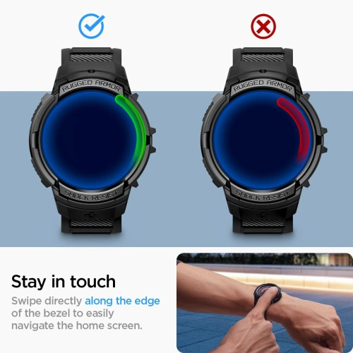 Buy Spigen Rugged Armor Pro Samsung Galaxy Watch 6 40mm Matte Black - SPN2913 - {ean13} - Home Screen Store Europe