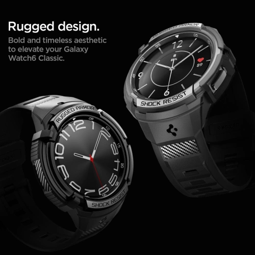 Kup Spigen Samsung Curea Rugged Armor Pro Galaxy Watch 6 Classic 43mm Matte Black - SPN2914 - {ean13} - Sklep Home Screen