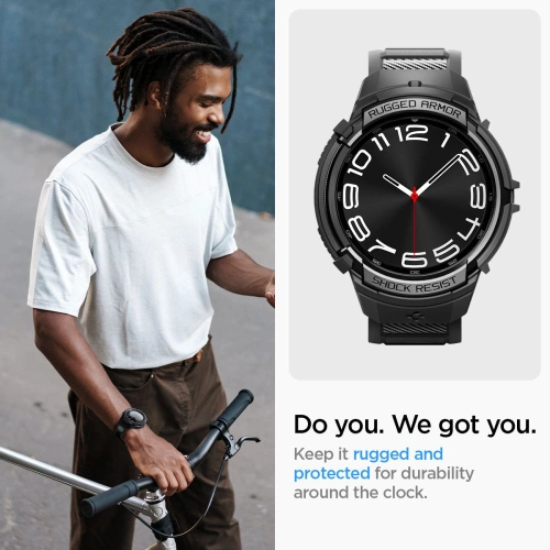 Kup Pasek Spigen Rugged Armor Pro Samsung Galaxy Watch 6 Classic 47mm Matná Černá - SPN2915 - {ean13} - Sklep Home Screen