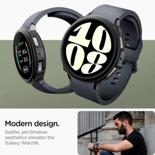 Kup Spigen Samsung Gehäuse Liquid Air Galaxy Watch 6 40mm Matt Schwarz - SPN2916 - {ean13} - Sklep Home Screen