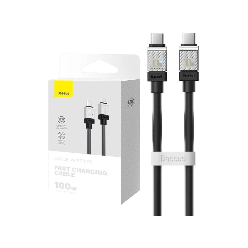 Kabel Baseus CoolPlay USB-C/USB-C 100W, 1m (czarny)
