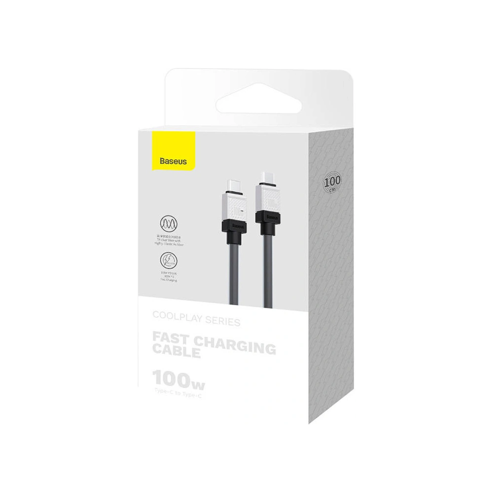 Kabel Baseus CoolPlay USB-C/USB-C 100W, 1m (czarny)