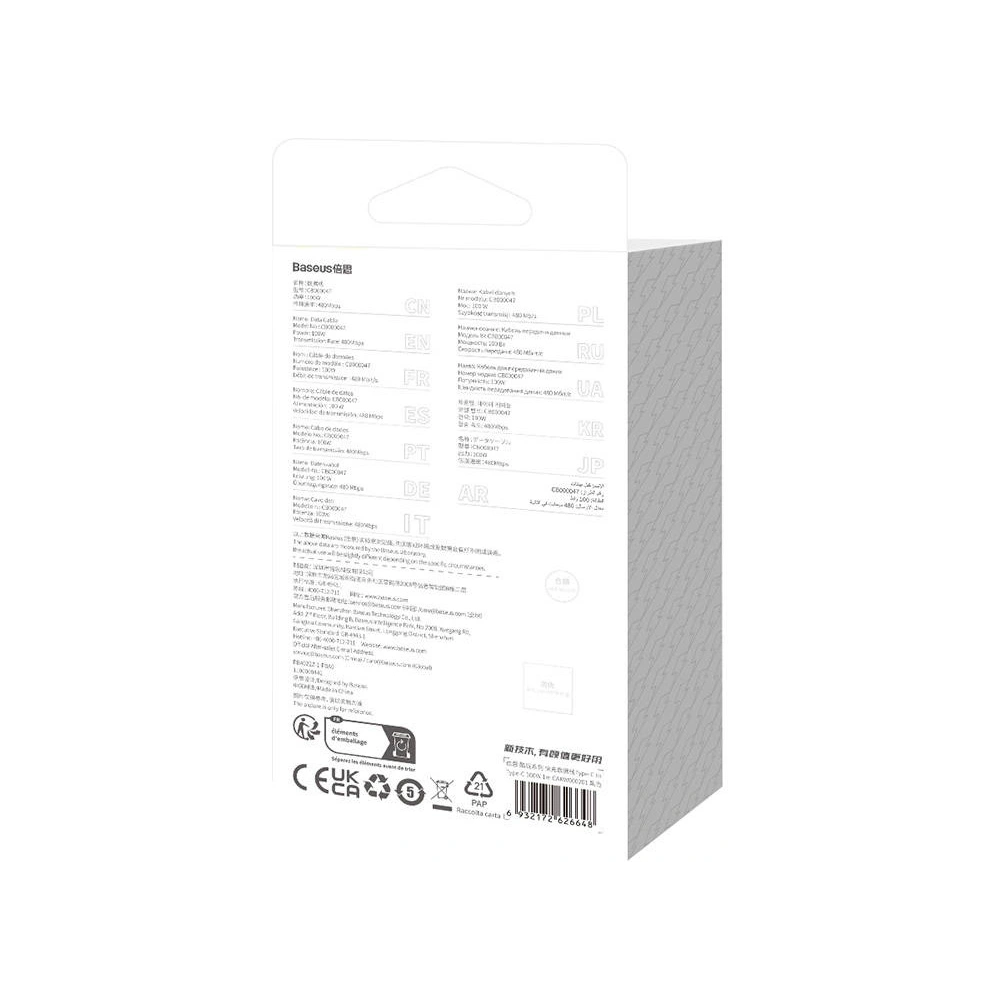 Kabel Baseus CoolPlay USB-C/USB-C 100W, 1m (czarny)