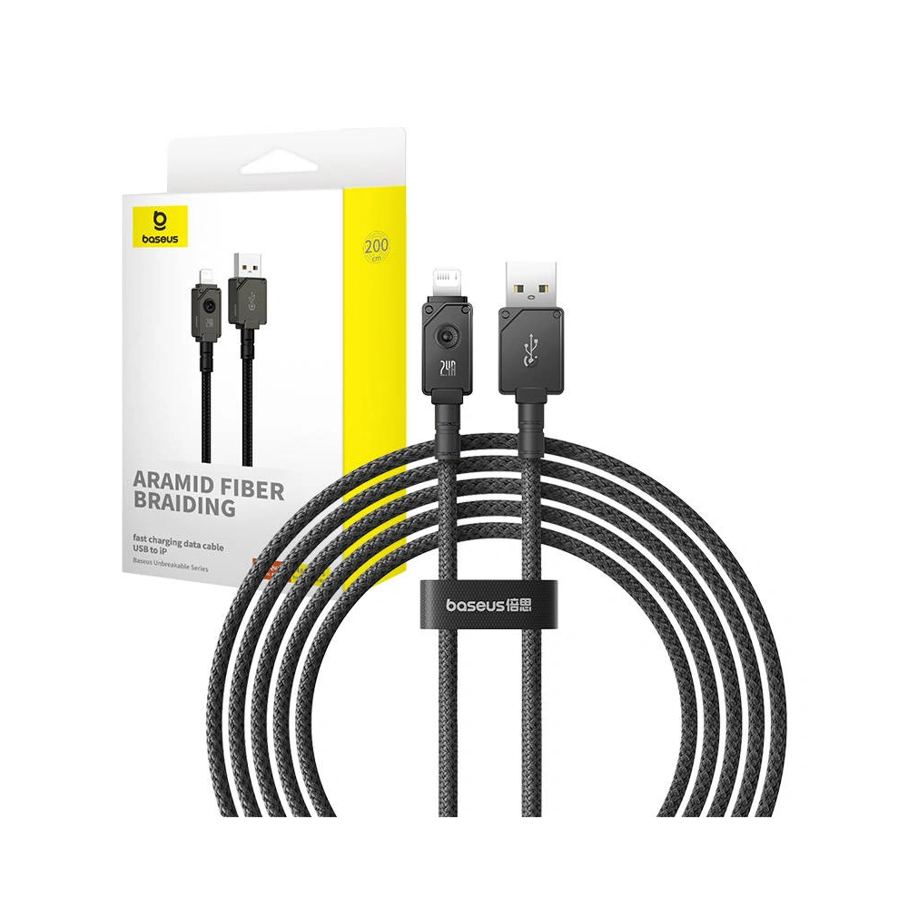 Kabel Baseus USB-A/Lightning 2.4A 2m (czarny)