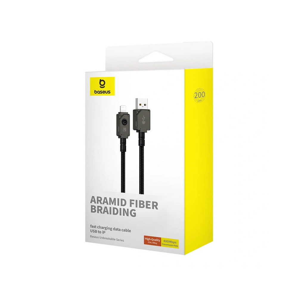 Kabel Baseus USB-A/Lightning 2.4A 2m (czarny)
