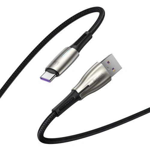 Kup Kábel Baseus vízcsepp alakú USB-A/USB-C LED 66W 6A 1m (fekete) - BSU4525 - {ean13} - Sklep Home Screen