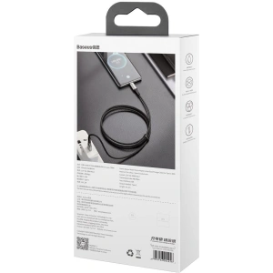 Baseus Kabel in Wassertropfenform USB-A/USB-C LED 66W 6A 1m (schwarz)