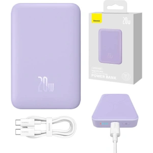 Powerbank Baseus Magnetic Mini 10000mAh 20W (fioletowy)