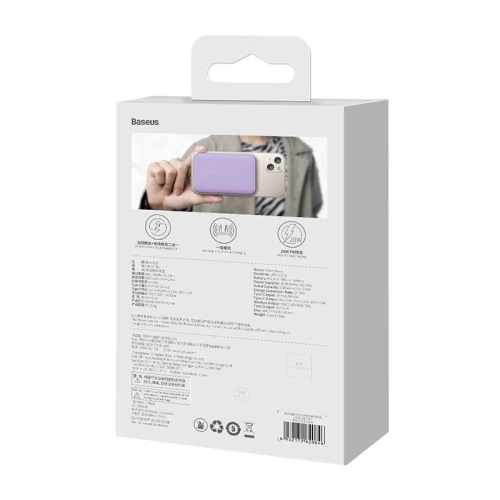 Kup Powerbank Baseus Magnetic Mini 10000mAh 20W (fioletowy) - BSU4527 - {ean13} - Sklep Home Screen