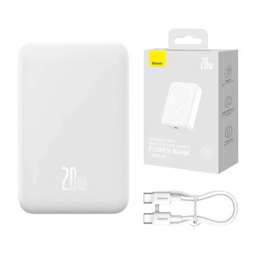 Kup Powerbank Baseus Magnetic Mini 20000mAh 20W (bílý) - BSU4528 - {ean13} - Sklep Home Screen