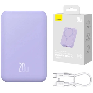 Powerbank Baseus Magnetic Mini 20000mAh 20W (fioletowy)