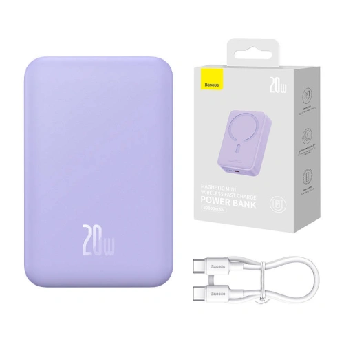 Kup Powerbank Baseus Magnetic Mini 20000mAh 20W (fialový) - BSU4530 - {ean13} - Sklep Home Screen