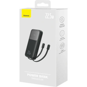 Powerbank Baseus Comet 10000mAh 22.5W + kabel USB-A/USB-C (czarny)