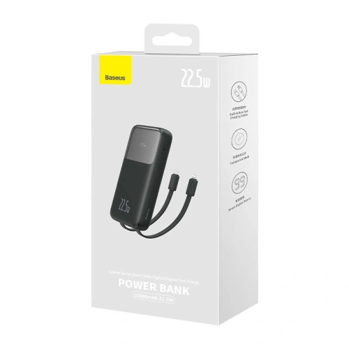 Kup Powerbank Baseus Comet 10000mAh 22.5W + USB-A/USB-C kábel (fekete) - BSU4531 - {ean13} - Sklep Home Screen