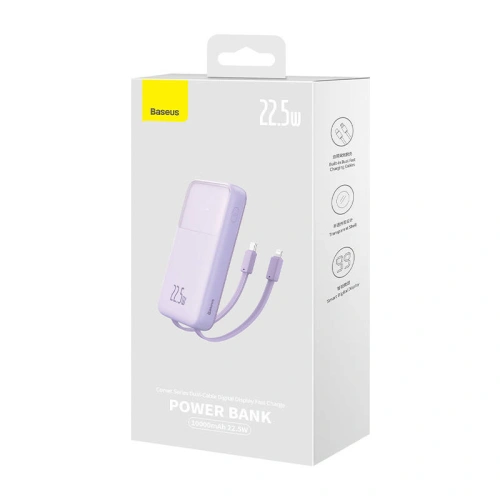 Kup Powerbank Baseus Comet 10000mAh 22.5W + USB-A/USB-C kábel (lila) - BSU4533 - {ean13} - Sklep Home Screen