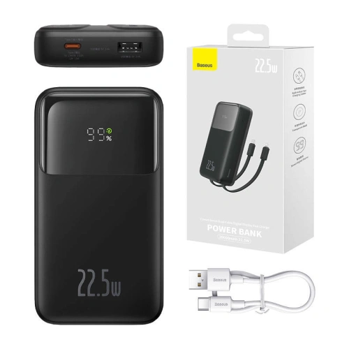 Kup Powerbank Baseus Comet 20000mAh 22.5W + kabel USB-A/USB-C (černý) - BSU4534 - {ean13} - Sklep Home Screen