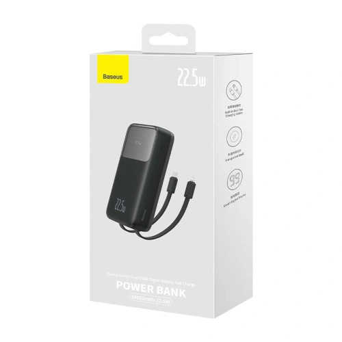 Kup Powerbank Baseus Comet 20000mAh 22.5W + kabel USB-A/USB-C (černý) - BSU4534 - {ean13} - Sklep Home Screen