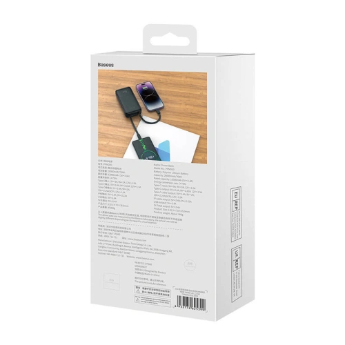 Kup Powerbank Baseus Comet 20000mAh 22.5W + kabel USB-A/USB-C (černý) - BSU4534 - {ean13} - Sklep Home Screen