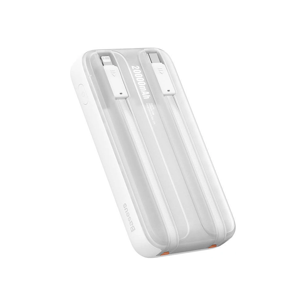 Powerbank Baseus Comet 20000mAh 22.5W + kabel USB-A/USB-C (biały)