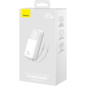 Powerbank Baseus Comet 20000mAh 22.5W + kabel USB-A/USB-C (biały)