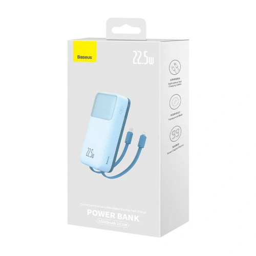 Kup Powerbank Baseus Comet 20000mAh 22.5W + kabel USB-A/USB-C (modrý) - BSU4536 - {ean13} - Sklep Home Screen