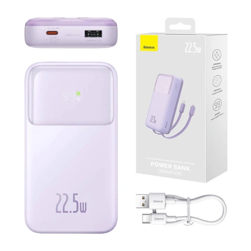 Kup Baseus Powerbank Comet 20000mAh 22.5W + cablu USB-A/USB-C (violet) - BSU4537 - {ean13} - Sklep Home Screen