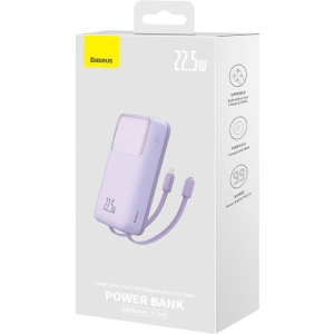 Powerbank Baseus Comet 20000mAh 22.5W + kabel USB-A/USB-C (fioletowy)