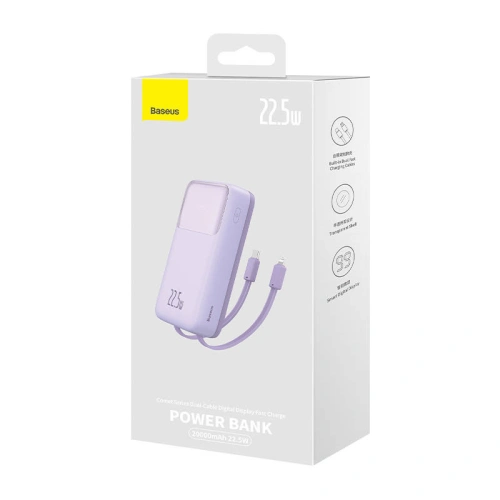 Kup Baseus Powerbank Comet 20000mAh 22.5W + cablu USB-A/USB-C (violet) - BSU4537 - {ean13} - Sklep Home Screen