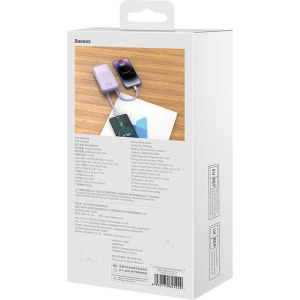 Powerbank Baseus Comet 20000mAh 22.5W + kabel USB-A/USB-C (fioletowy)