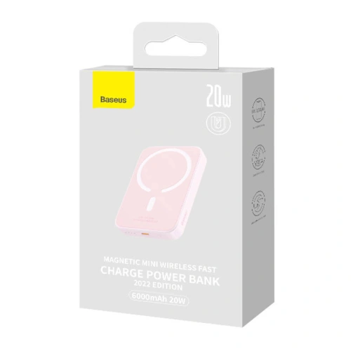 Kup Powerbank Baseus Magnetic Mini 6000mAh 20W (rózsaszín) - BSU4539 - {ean13} - Sklep Home Screen