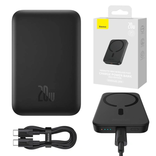 Kup Powerbank Baseus Magnetic Mini 6000mAh 20W (fekete) - BSU4542 - {ean13} - Sklep Home Screen