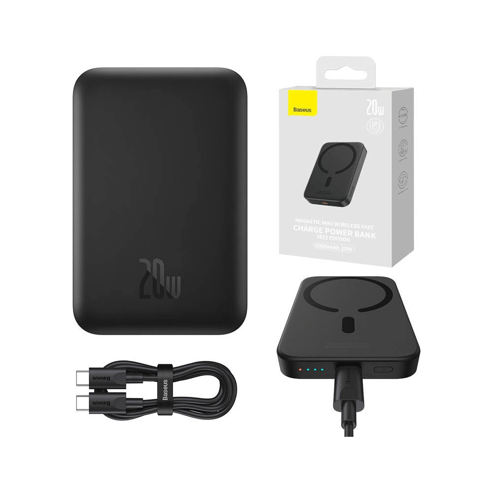 Powerbank Baseus Magnetic Mini 6000mAh 20W (czarny)