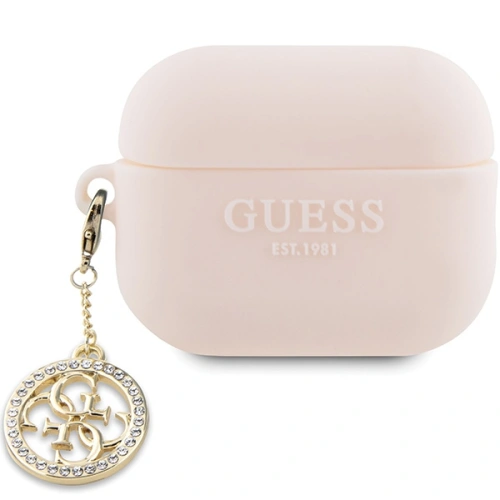 Kup Etui Guess GUAP23DSLGHDP Apple AirPods Pro 2 borító rózsaszín/pink 3D Gumi 4G Gyémánt Charm - GUE2677 - {ean13} - Sklep Home Screen