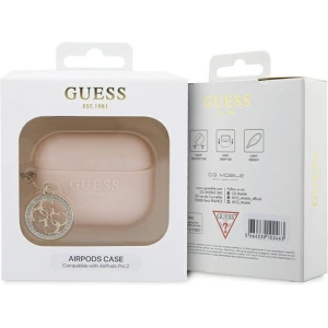 Buy Guess GUAP23DSLGHDP Apple AirPods Pro 2 cover pink 3D Rubber 4G Diamond Charm - GUE2677 - {ean13} - Home Screen Store Europe
