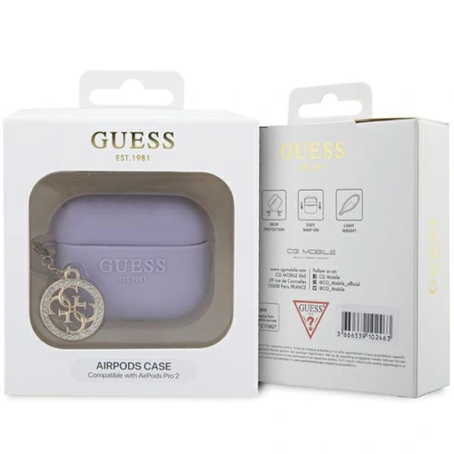 Kup Guess Apple Hülle GUAP23DSLGHDU AirPods Pro 2 Abdeckung lila/lila 3D Gummi 4G Diamond Charm - GUE2678 - {ean13} - Sklep Home Screen
