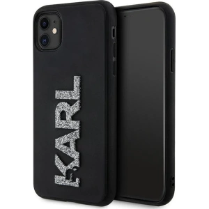 Kup Etui Karl Lagerfeld KLHCN613DMBKCK Apple iPhone 11/XR czarny/black hardcase 3D Rubber Glitter Logo - KLD1604 - {ean13} - Sklep Home Screen
