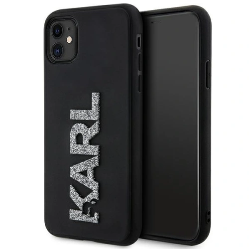 Buy Karl Lagerfeld KLHCN613DMBKCK Apple iPhone 11/XR black hardcase 3D Rubber Glitter Logo - KLD1604 - {ean13} - Home Screen Store Europe