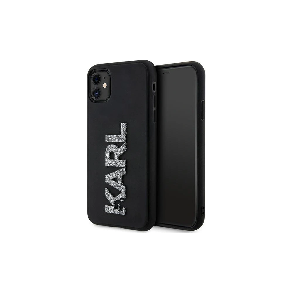 Etui Karl Lagerfeld KLHCN613DMBKCK Apple iPhone 11/XR czarny/black hardcase 3D Rubber Glitter Logo