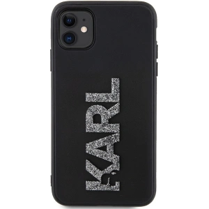 Karl Lagerfeld KLHCN613DMBKCK Apple iPhone 11/XR black hardcase 3D Rubber Glitter Logo