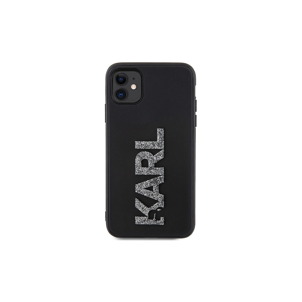 Etui Karl Lagerfeld KLHCN613DMBKCK Apple iPhone 11/XR czarny/black hardcase 3D Rubber Glitter Logo