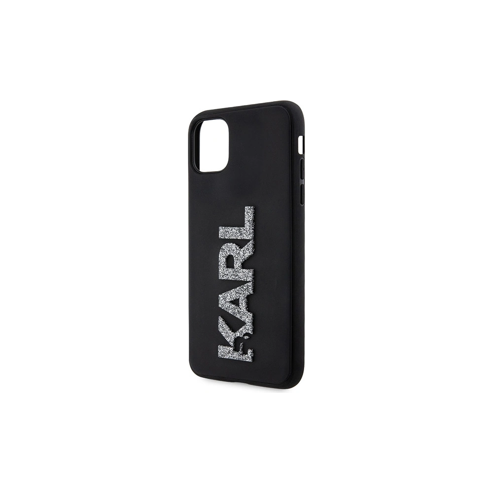 Etui Karl Lagerfeld KLHCN613DMBKCK Apple iPhone 11/XR czarny/black hardcase 3D Rubber Glitter Logo