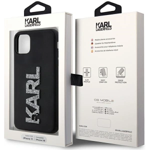 Kup Etui Karl Lagerfeld KLHCN613DMBKCK Apple iPhone 11/XR czarny/black hardcase 3D Rubber Glitter Logo - KLD1604 - {ean13} - Sklep Home Screen