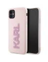 Etui Karl Lagerfeld KLHCN613DMBKCP Apple iPhone 11/XR rózsaszín/pink hardcase 3D gumi csillámos logó