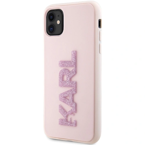 Buy Karl Lagerfeld KLHCN613DMBKCP Apple iPhone 11/XR pink hardcase 3D Rubber Glitter Logo - KLD1605 - {ean13} - Home Screen Store Europe