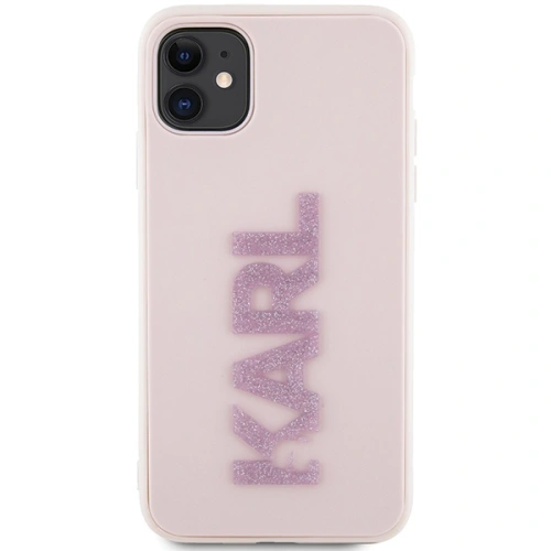 Buy Karl Lagerfeld KLHCN613DMBKCP Apple iPhone 11/XR pink hardcase 3D Rubber Glitter Logo - KLD1605 - {ean13} - Home Screen Store Europe