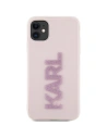 Buy Karl Lagerfeld KLHCN613DMBKCP Apple iPhone 11/XR pink hardcase 3D Rubber Glitter Logo - KLD1605 - {ean13} - Home Screen Store Europe