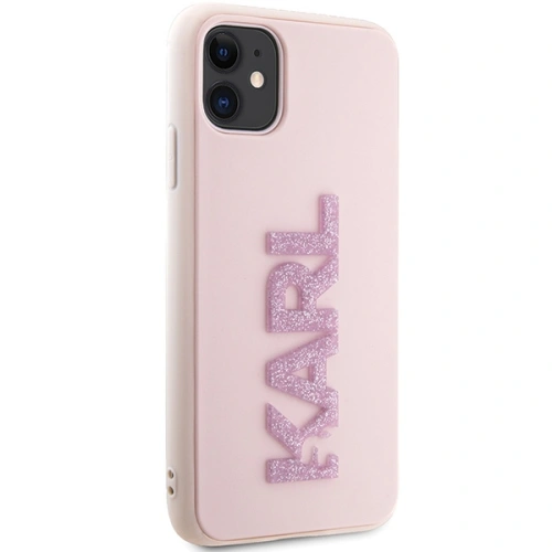 Buy Karl Lagerfeld KLHCN613DMBKCP Apple iPhone 11/XR pink hardcase 3D Rubber Glitter Logo - KLD1605 - {ean13} - Home Screen Store Europe