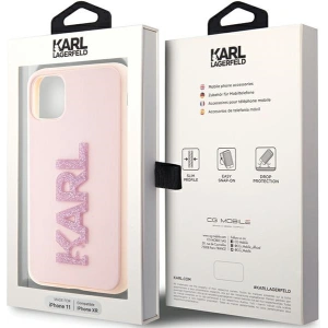 Kup Etui Karl Lagerfeld KLHCN613DMBKCP Apple iPhone 11/XR różowy/pink hardcase 3D Rubber Glitter Logo - KLD1605 - {ean13} - Sklep Home Screen